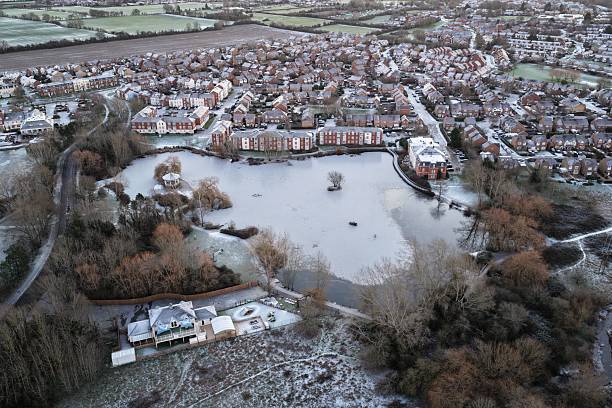 istock Frost covered Aylesbury town in England. 2254574276