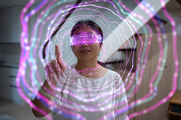 The concept of technology interaction for women using smart glowing glasses