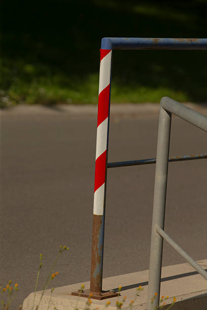 istock Serene street with warning signals and natural background elements 2254581053