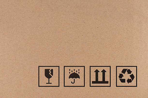 istock Cardboard Box with Standard Packaging and Shipping Handling Symbols 2254582795