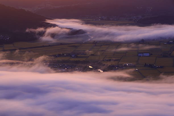 Sea of ​​clouds at dawn