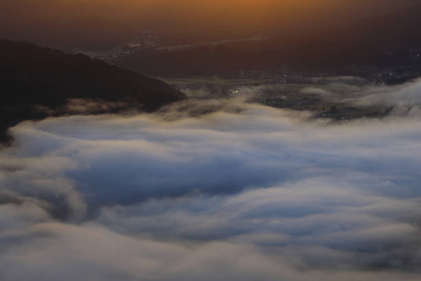 Sea of ​​clouds at dawn