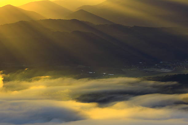 Sea of ​​clouds at dawn