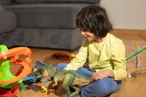 Isolated Cartoon Green Tyrannosaurus Rex Dinosaur