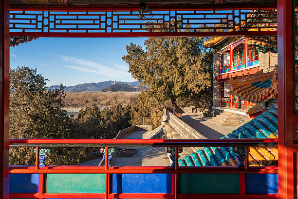 istock Framed by Tradition, Jade Spring Hill's Morning View from the Summer Palace 2254592089