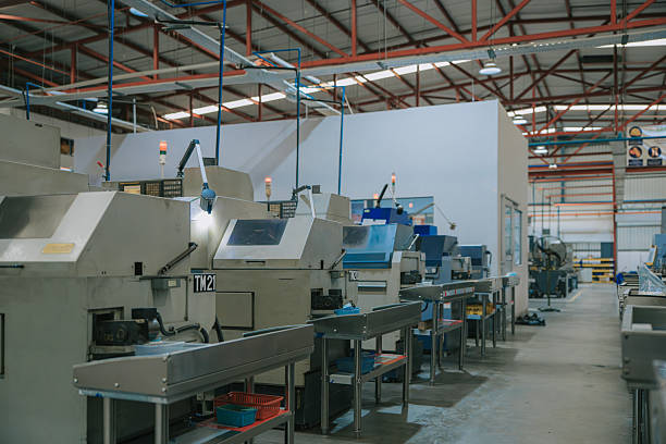 istock Modern CNC machining production line inside industrial factory 2254594812