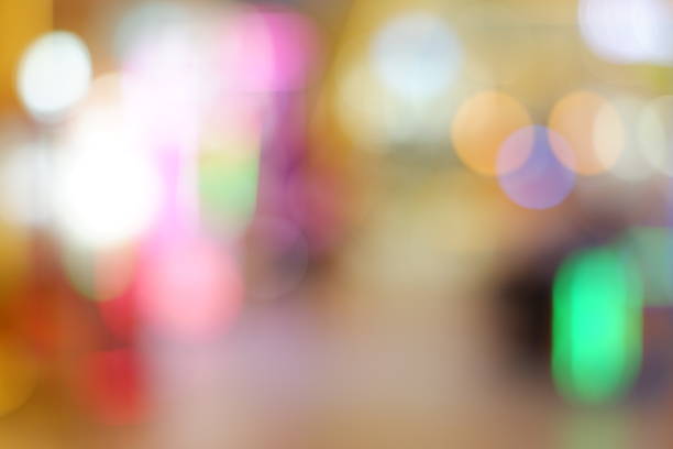 Abstract Bokeh of Colorful Lights in Indoor Setting