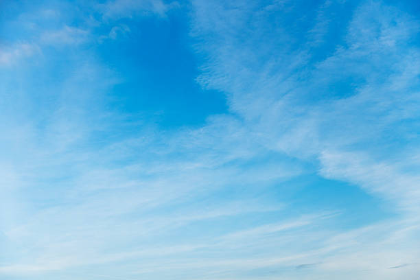 Clouds in the colourful winter sky