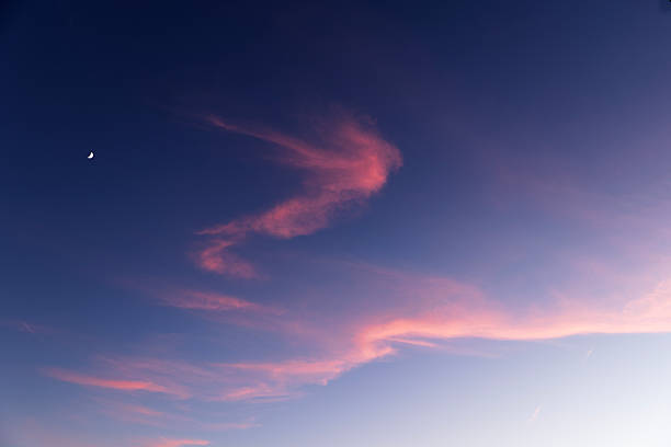 Clouds in the colourful winter sky