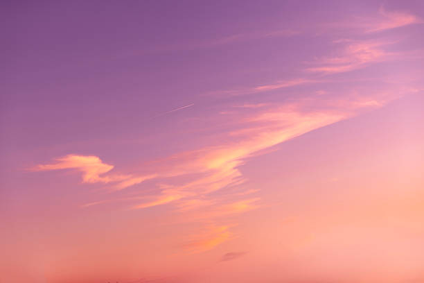 Clouds in the colourful winter sky
