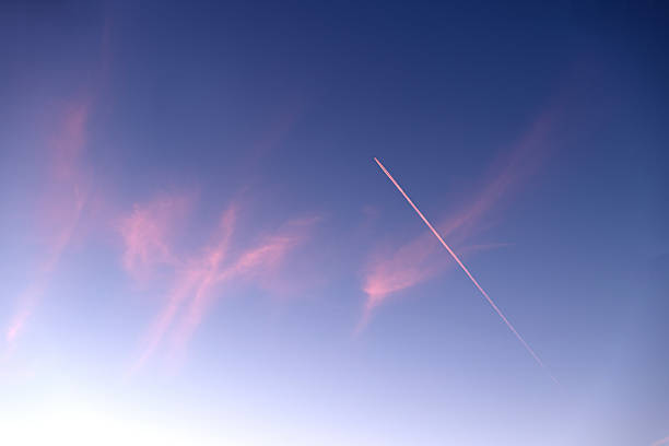 Clouds in the colourful winter sky