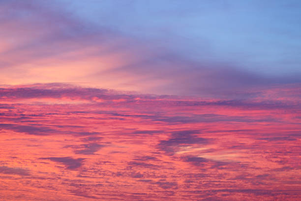 Clouds in the colourful winter sky