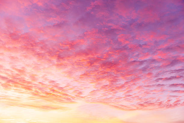Clouds in the colourful winter sky