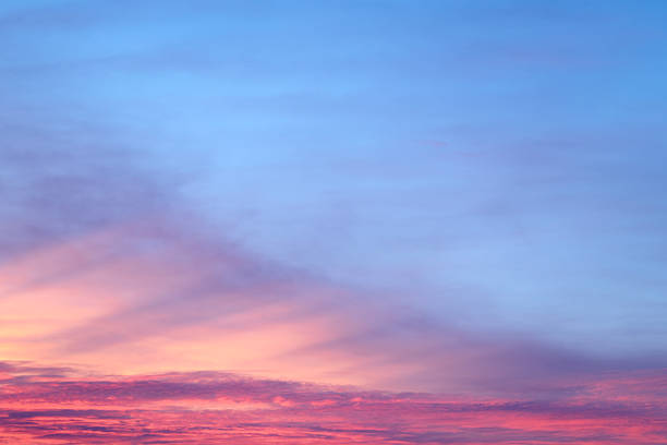 Clouds in the colourful winter sky