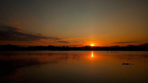 istock A beautiful sunset over the lake. 2254602263