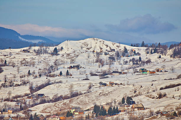 Beautiful winter landscape with snow covered trees