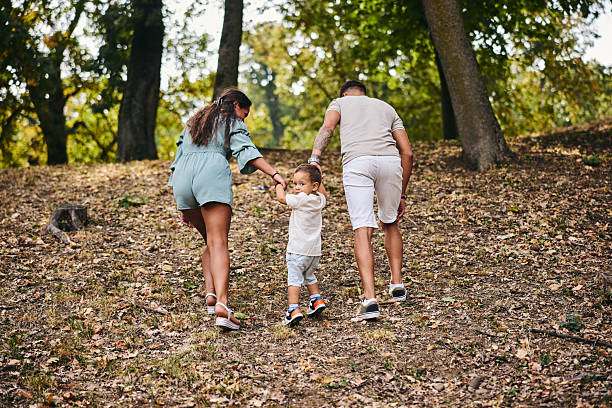 istock Family Walking In The Park 2254604575
