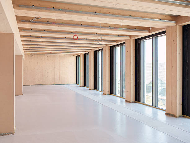 istock construction site of a sustainable Timber-concrete composite office building 2254605641