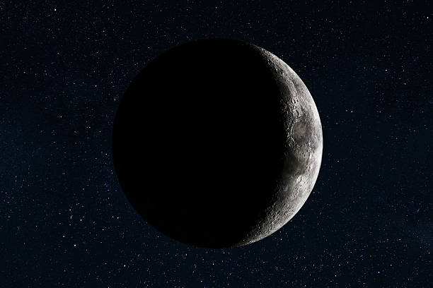Photorealistic 3D illustration of the sixteenth night moon