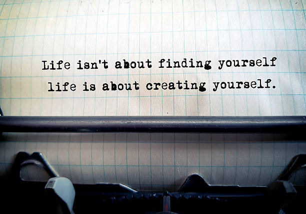istock Life isn't about finding yourself life is about creating yourself.Motivation quote 2254612421