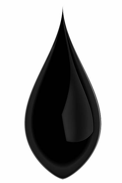 istock Black Oil Drop Isolated on White Background 2254613109