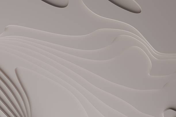 istock Modern topographic design with wavy layered gray surface 2254616789