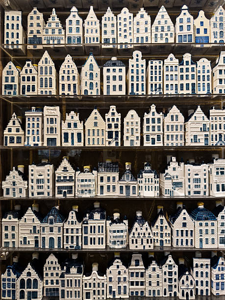 istock Tiny Dutch Houses On Shelves 2254619601
