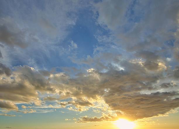 New Zealand Sunset Sky Replacement Grey Clouds Sunset