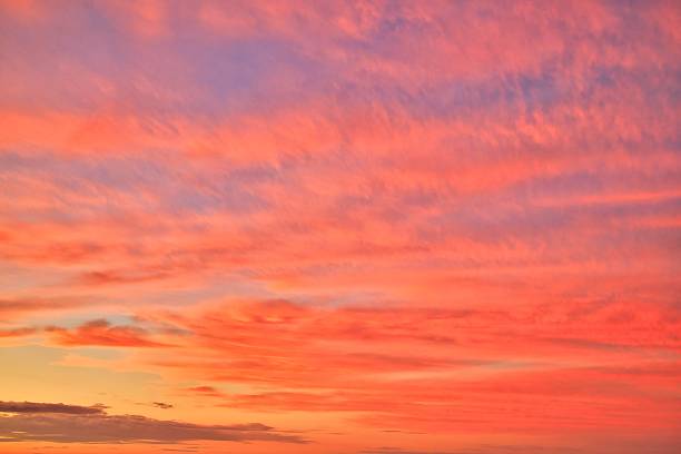 Wonderful sky replacement of some clouds at sunset time.