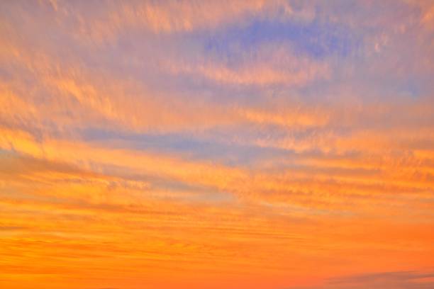 orange sky with cloud's above Melbourne