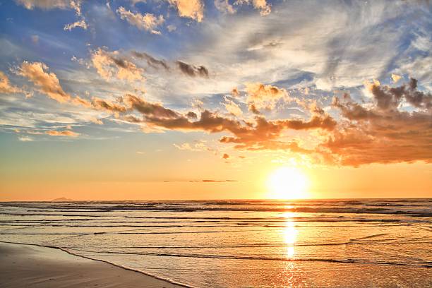 istock Foxton Beach New Zealand Sunset High Tide 2254626257