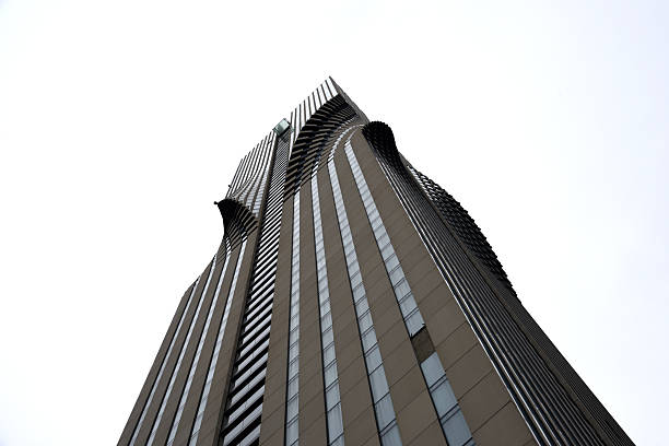 Gothenburg, Sweden, August 04.2025.Karlatornet is a skyscraper by Serneke in Lindholmen in Gothenburg, Sweden. The tower has a height of 247 meters and is the tallest building in the Nordic countries. The image shows the towrr partially.