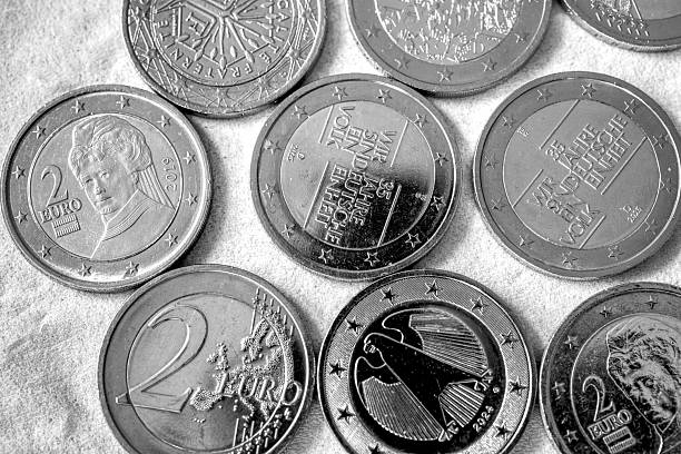 istock 2 Euro coins. Various mints, vintages and countries 2254633951