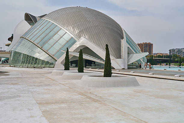 Valencia, Spain - June 15, 2025: Tourists visiting the complex of buildings and structures called City of Arts and Sciences (locally known in Valencian as \