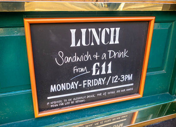 istock Lunch sign in Central London 2254637887