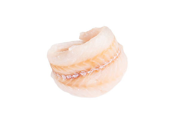 istock Raw Haddock white fish fillet isolated on white background. top view. 2254641763
