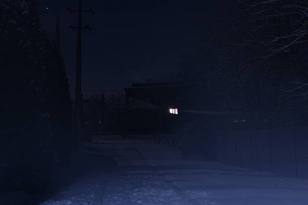 istock A snowy road with a fence and trees 2254644370