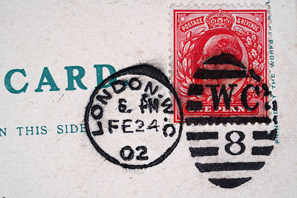 a vintage blank postcard sent from Barnes, UK in 1900s,  a very good prop for any usage of the historic postcard communications.