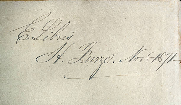 Vintage handwriting and date 1871