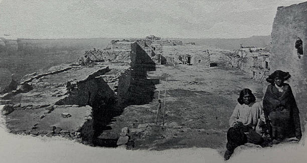Antique illustration pre 1900 -  summit of Moqui Mesa in Utah