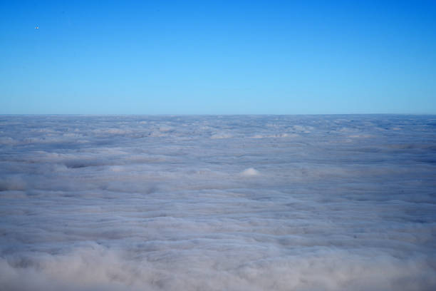 Sea of Fog over Zuroch city. Captured during a sunny day in winter season. Seen from the Uetiberg hill.