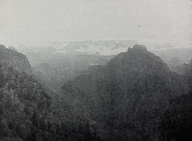 istock Antique illustration - view of the Grand Canyon 2254658989
