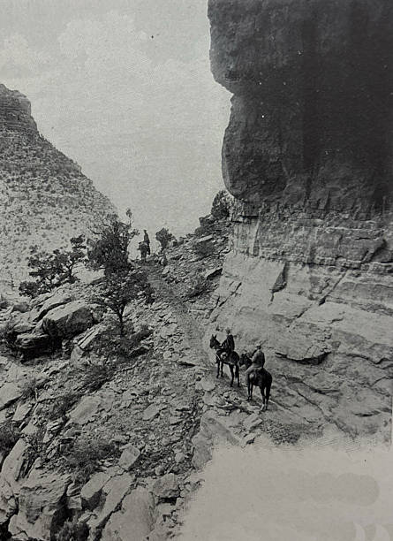 istock Antique illustration - view of the Grand Canyon 2254659010