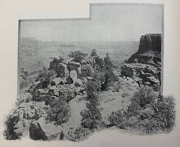 istock Antique illustration - view of the Grand Canyon 2254659014