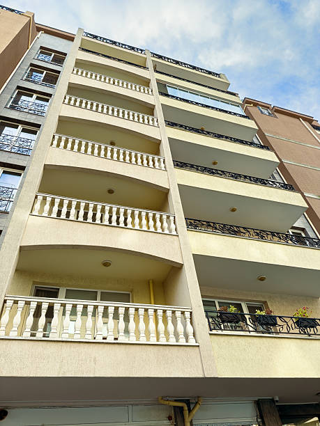 istock Building with multiple balconies showing architecture in a city during daylight hours 2254667954