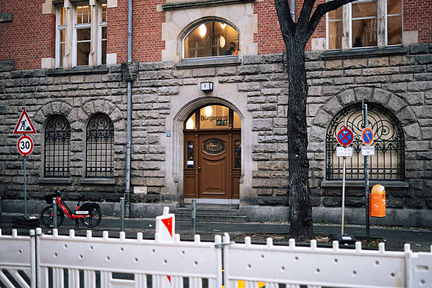 Berlin, Germany – December 29, 2025: Exterior view of a Buergeramt public administration building in the Neukoelln district.