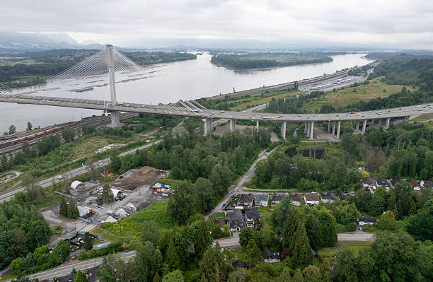istock The Port Mann Bridge & Residential View 2254686655