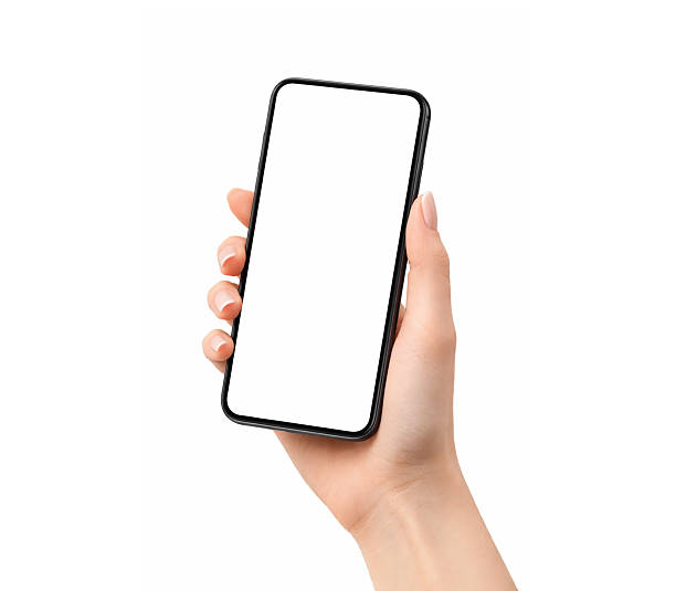 isolated screen mobile in women hand.jpg