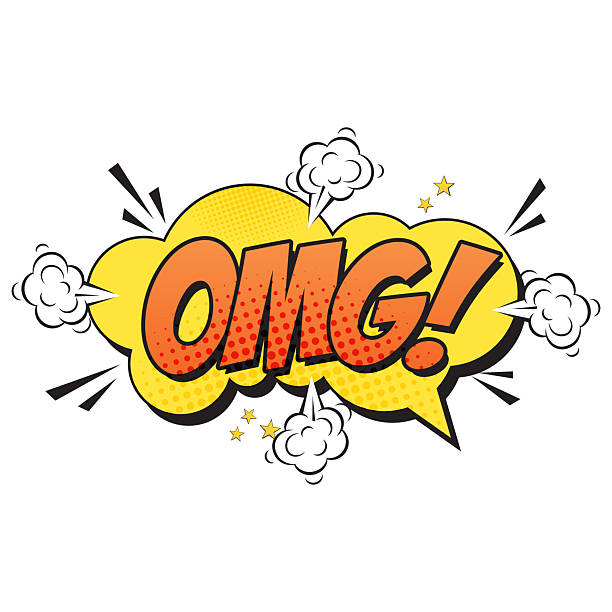 OMG Comic Speech Bubble Expression. Omg Emoji Vector Design Graphic Cartoon Expression Yellow