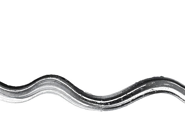 An illustration of a faint, wavy line drawn with a brush.